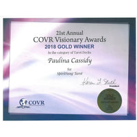 Gold award certificate for Spiritsong Tarot Deck by Paulina Fae displayed on product #Q373