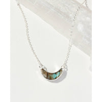 Sterling Silver Eclipse Necklace - Labradorite #LV9117 - $64