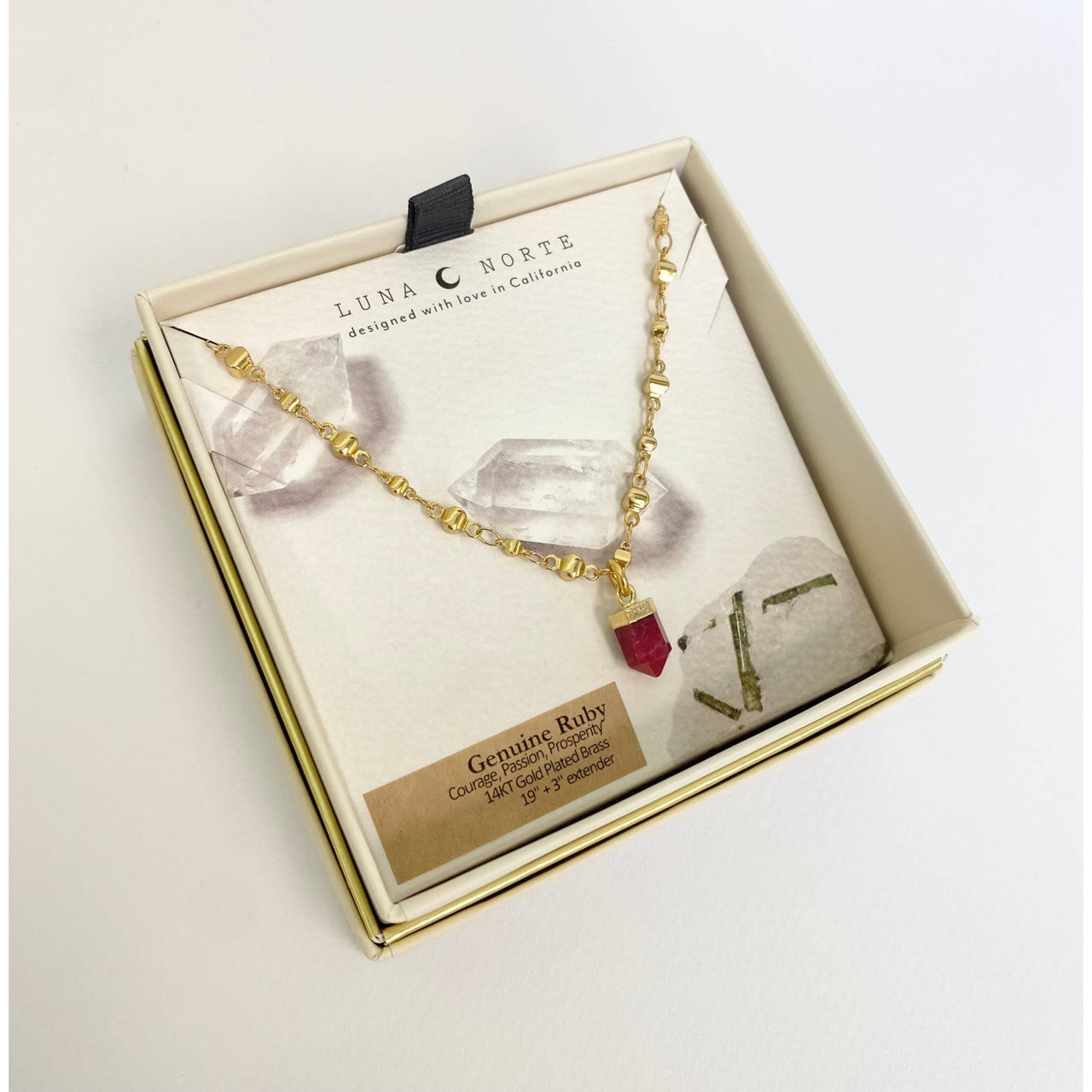Straight to The Point Necklace - Ruby #LV9128 - $64