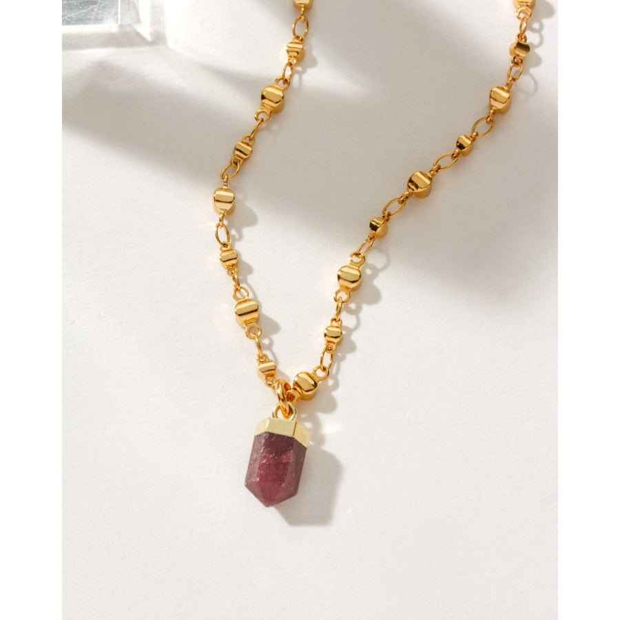 Straight to The Point Necklace - Ruby #LV9128 - $64