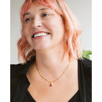 Straight to The Point Necklace - Ruby #LV9128 - $64