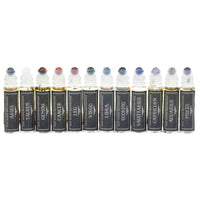 Set of six Stress Relief Intention Roll-On perfumes with organic jojoba oil base