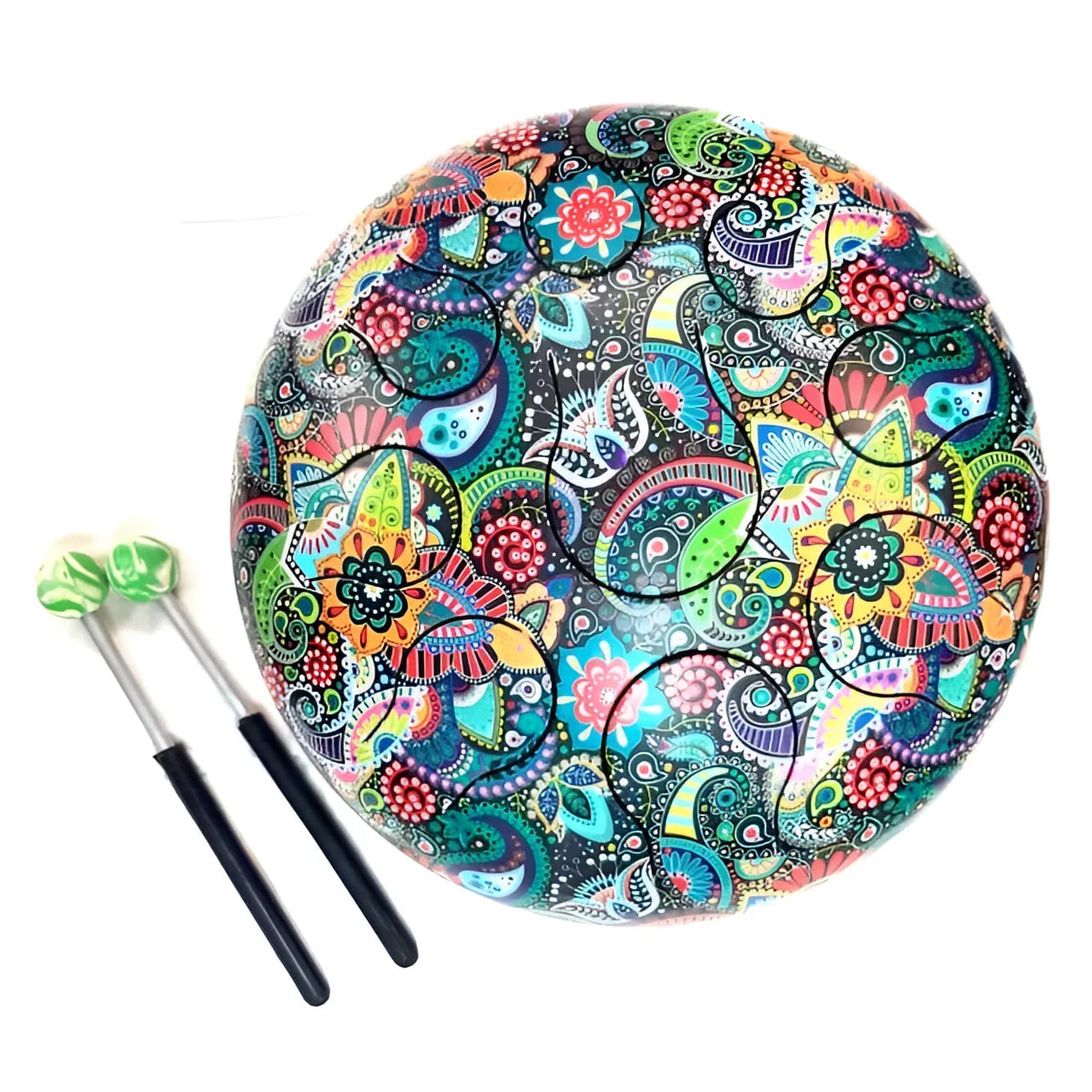Tongue Drum with Designs 5’’ w/ Case + Mallets #LV2735