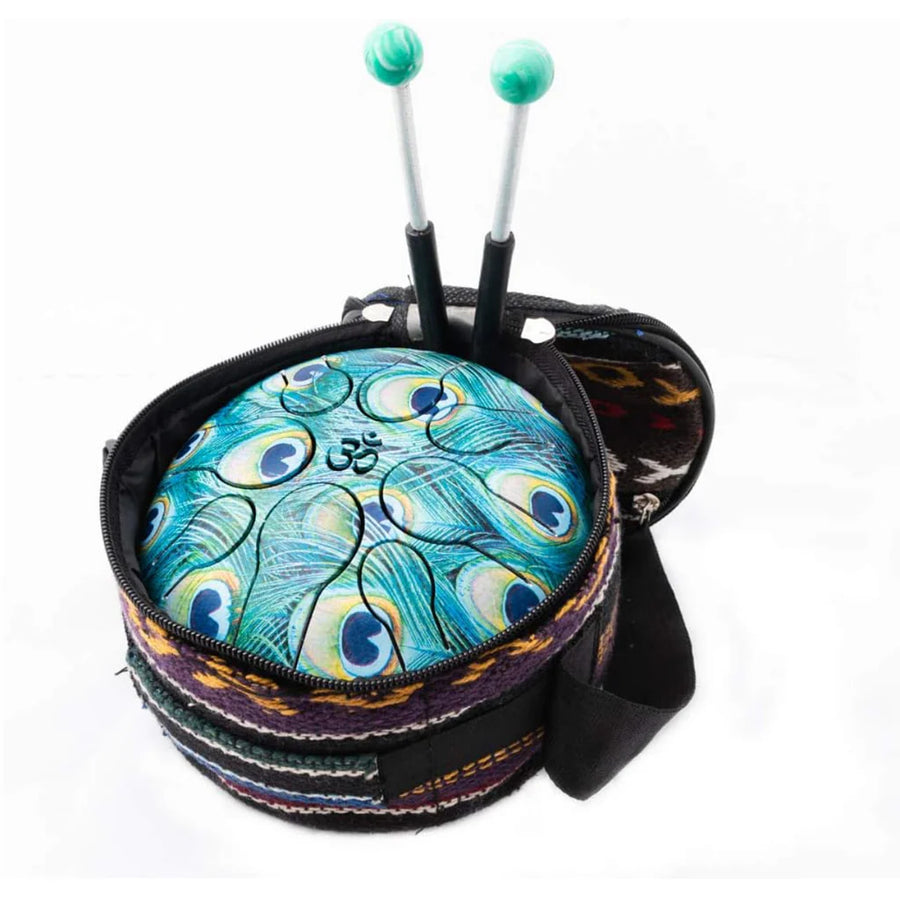 Tongue Drum with Designs 5’’ w/ Case + Mallets #LV2735
