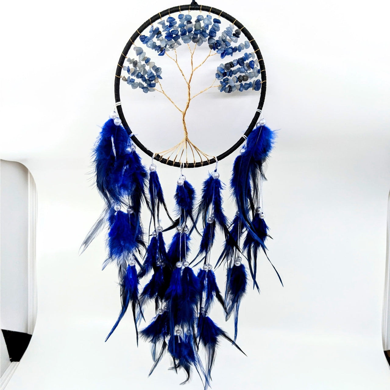 Tree of Life 6’’ Dreamcatcher w Crystals & Pearls