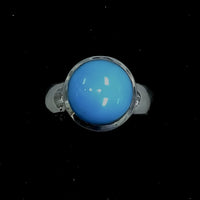 Turquoise Ring Sleep with Blue Stone Center, Beauty Size 5.5 (6g), Product #SK3020