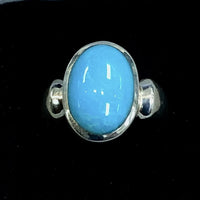 Turquoise Ring Sleep with Blue Stone Center (5g, Size 7) #SK3027