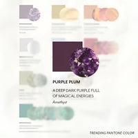 Understated Gemstone Charm Round Hoop Set- Amethyst #LV9130