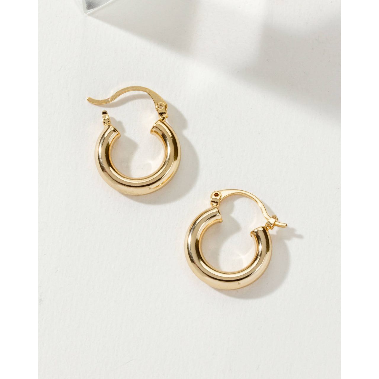Understated Gemstone Charm Round Hoop Set- Amethyst #LV9130