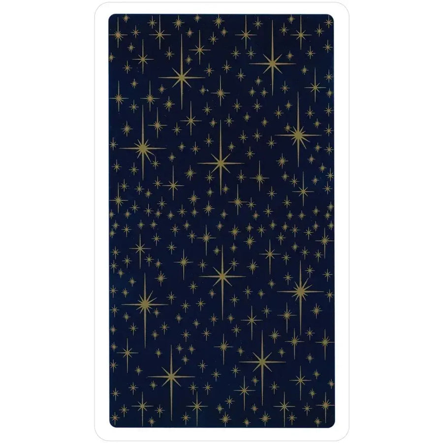 Blue background with gold stars on Universal Waite Tarot Deck, product code #Q372