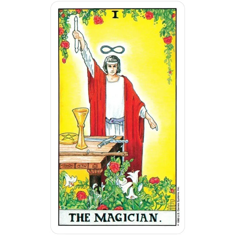 Universal Waite Tarot card with a man holding a glass from Universal Waite® Tarot Deck