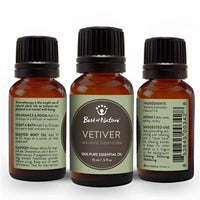 Vetiver Essential Oil Single Note by Best of Nature #BN55 featured in a sophisticated display