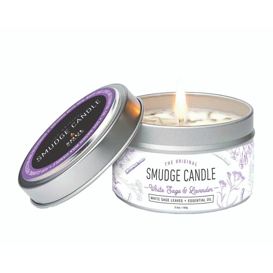 White Sage & Lavender Smudge Candle Tin - Soul Sticks