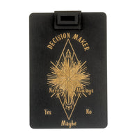 Black decision-making board from Wooden Decision Maker with Death Moth Seraphim and Mushroom