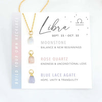 Libra zodiac birthstone necklace from Build Your Own Necklace Set LV7347