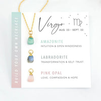 Zodiac-themed necklace display for Zodiac Birthstone Build Your Own Necklace Set LV7347
