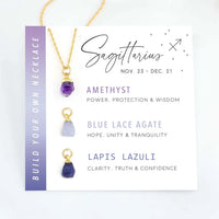 Sagittarius birthstone necklace display for Zodiac Build Your Own Necklace Set LV7347