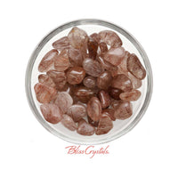 1 RED RUTILATED QUARTZ Tumbled Stone Medium Large aka Angel 