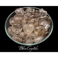 1 SMOKY QUARTZ Heart Polished Stone Healing Crystal and 