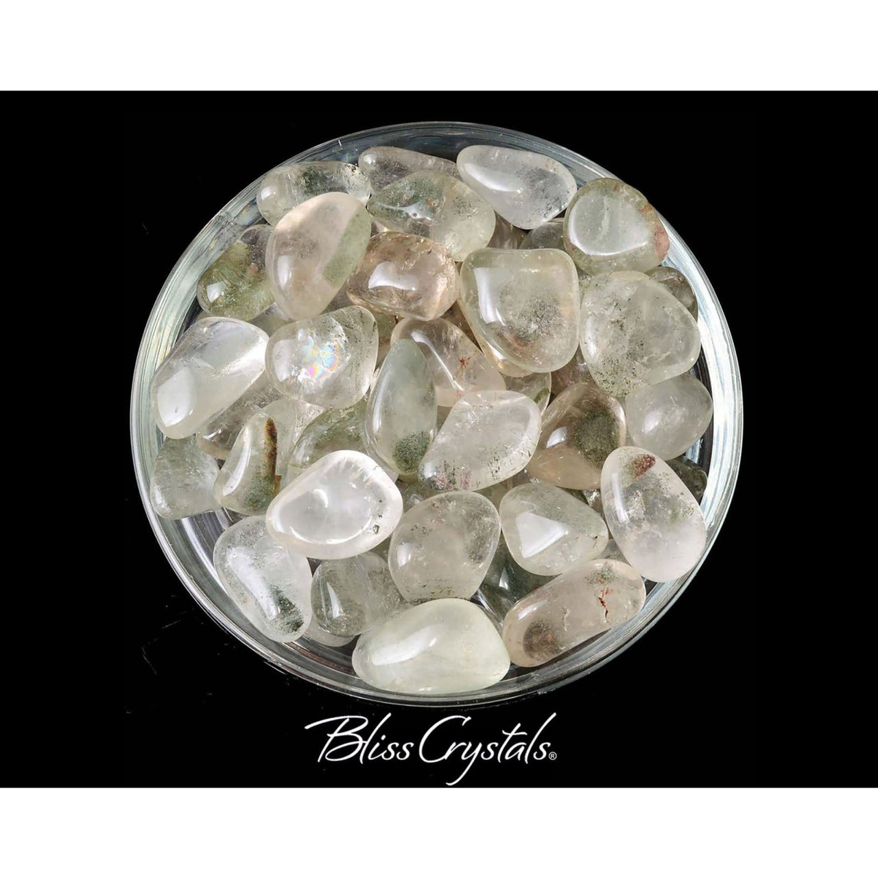 2 CHLORITE Quartz Tumbled Stone Green Healing Crystal #CL02