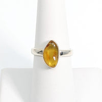 Amber Polished Ring Sz 6 #SK8511 - $75