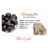 ASTROPHYLLITE Crystal Information Card Double sided #HC128