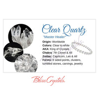 CLEAR QUARTZ Crystal Information Card Double sided #HC23 - 