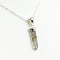Dainty Point Necklace 18- Lapis Labradorite or Rose Quartz -