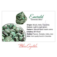 EMERALD Crystal Information Card Double sided #HC71