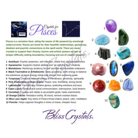 PISCES Zodiac Birthday Card with Crystal Affinity & 