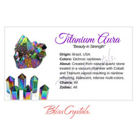 TITANIUM AURA Crystal Information Card Double sided #HC93